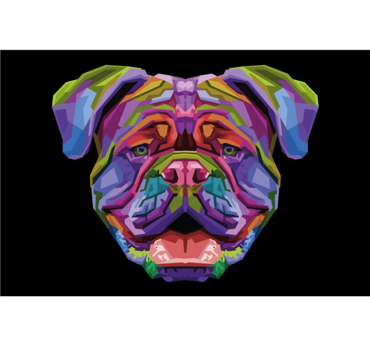 Living room roller blind modern colorful dogs - TenStickers