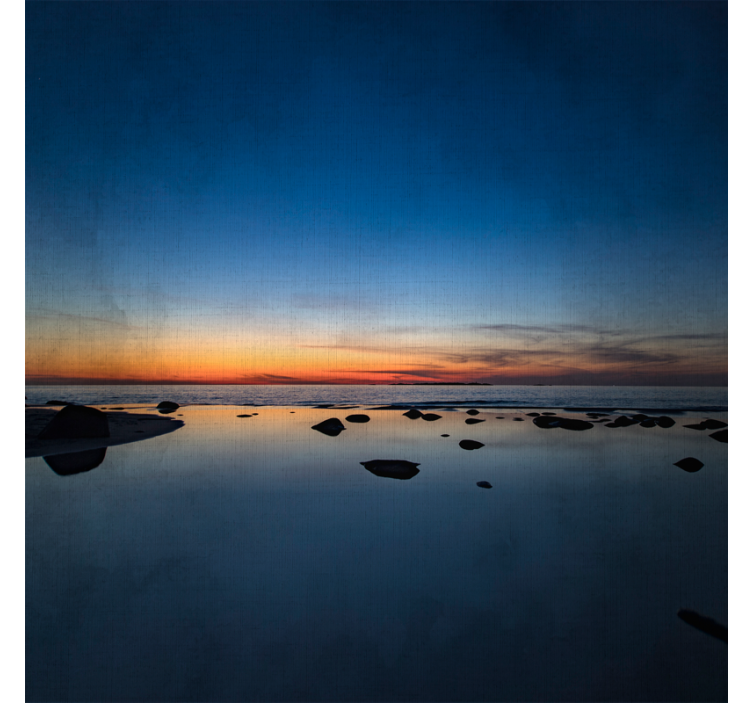 Living room roller blind nordic sunset by the sea - TenStickers