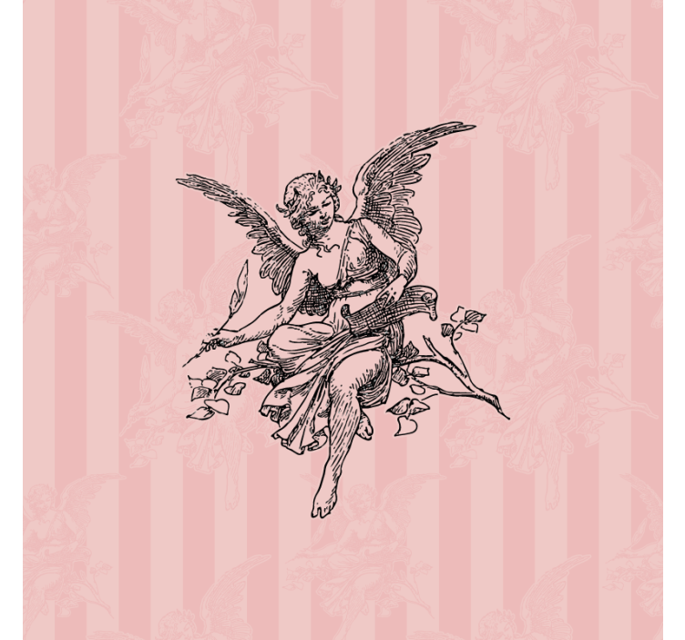 Living room roller blind toile de jouy art design - TenStickers