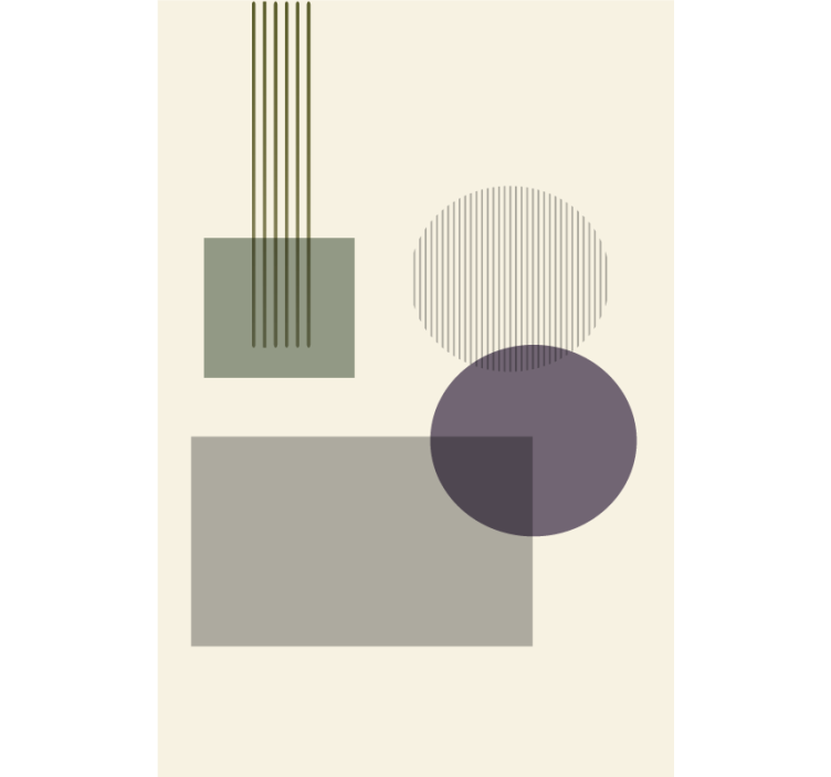 Soft geometric shapes living room roller blind - TenStickers