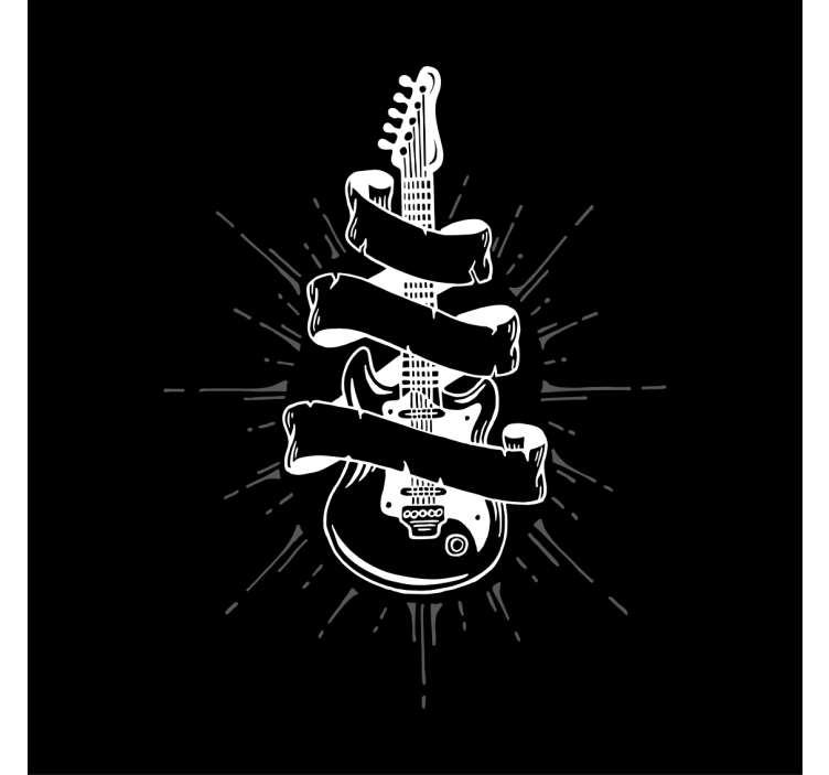 Living room roller blind guitar style - TenStickers