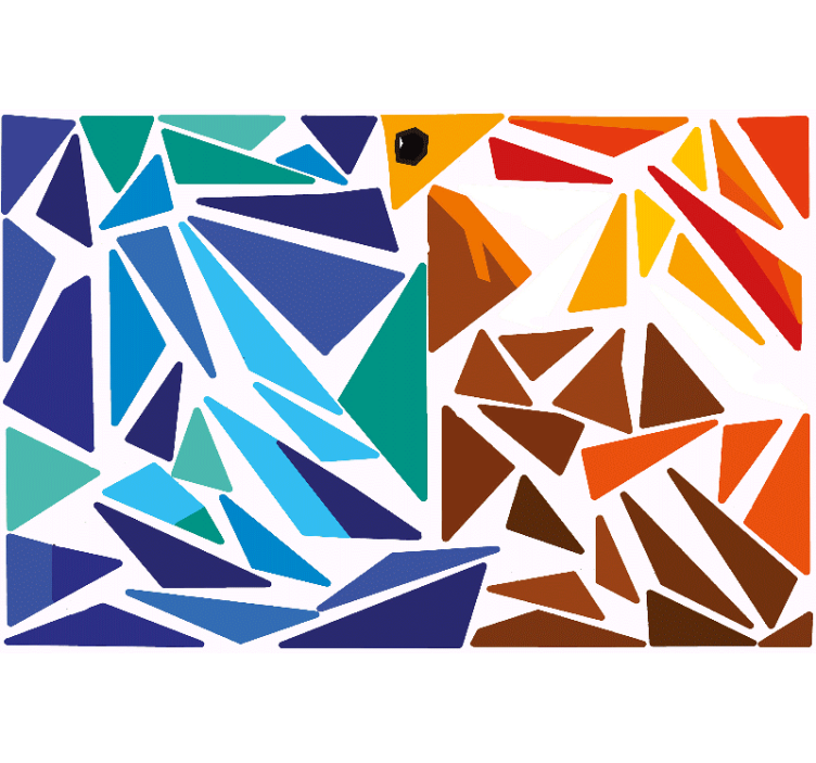 Living room roller blind with bird sticker design - TenStickers