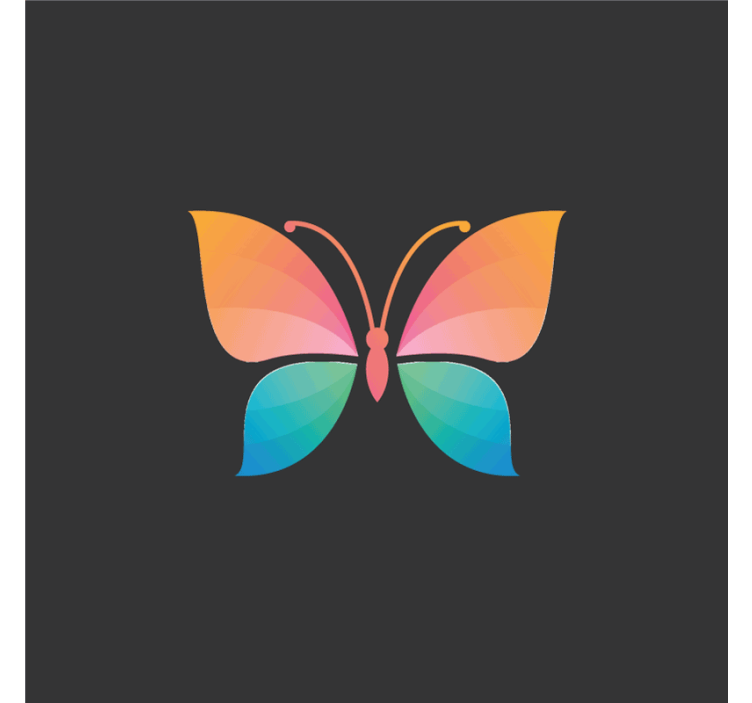 Living room roller blind in vibrant butterfly design - TenStickers