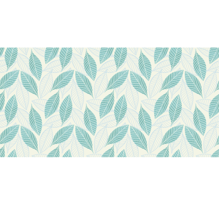 Living room roller blind with abstract leaf design - TenStickers