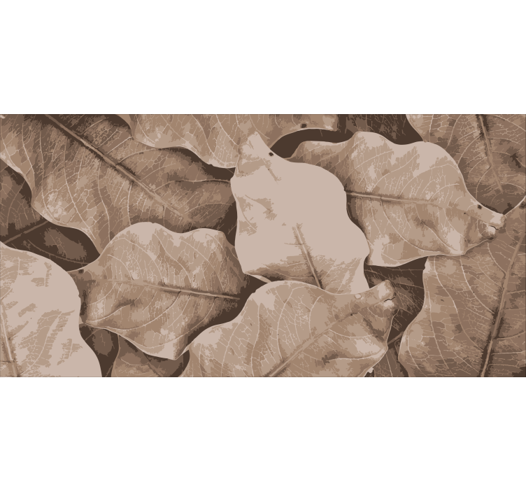 Beige dried leaves living room roller blind - TenStickers