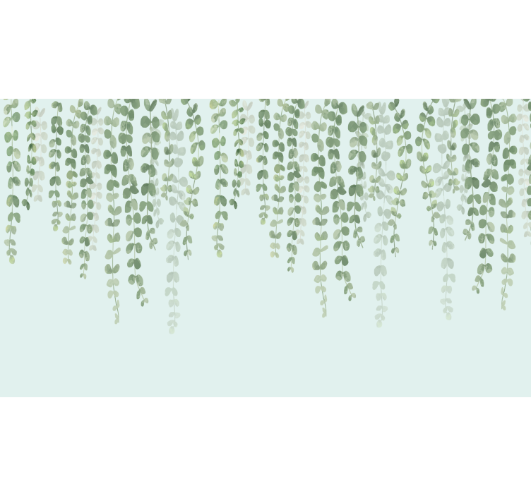 Living room roller blind with hanging elegant plants - TenStickers