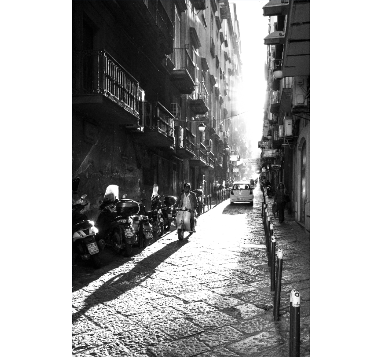 Living room roller blind naples vintage design - TenStickers