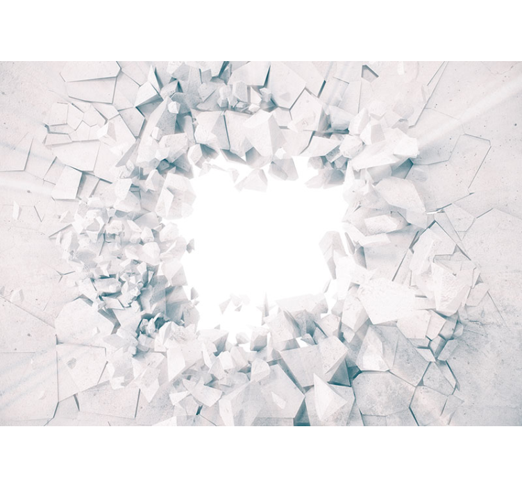 White roller blind with dynamic geometric shapes - TenStickers