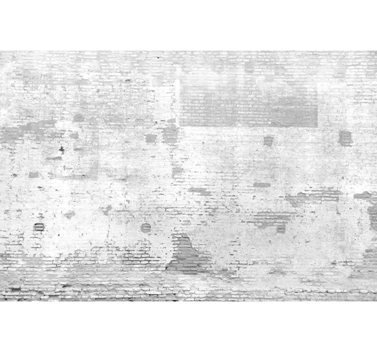 White roller blind white cracked wall - TenStickers