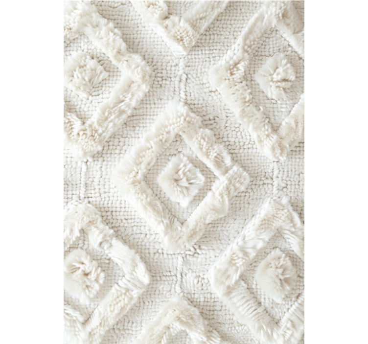 White roller blind with diamond pattern design - TenStickers