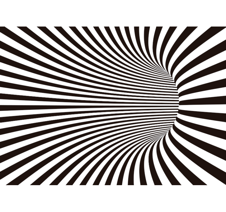 Black roller blind with 3d black and white tunnel - TenStickers