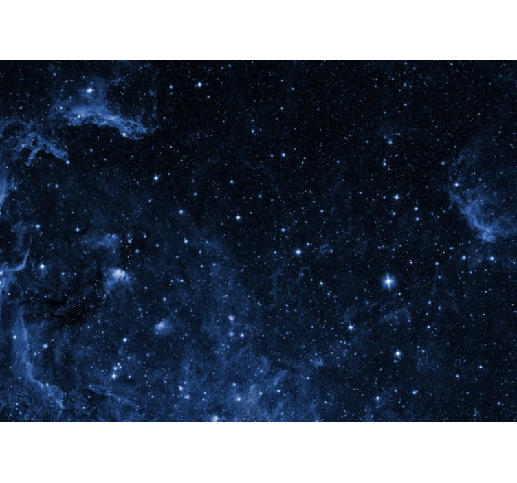 Black roller blind galaxy bedroom wall mural constellations - TenStickers