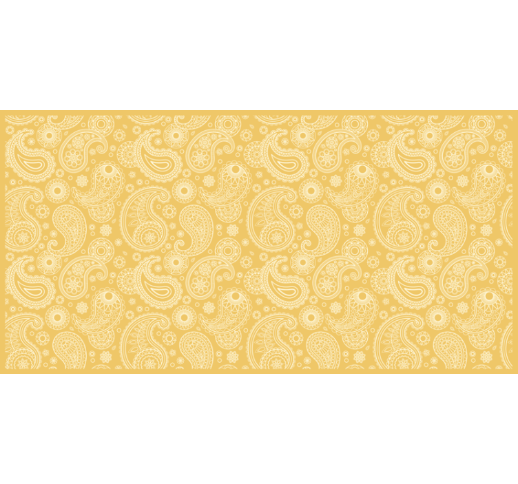 Yellow roller blind with arabic paisley design - TenStickers