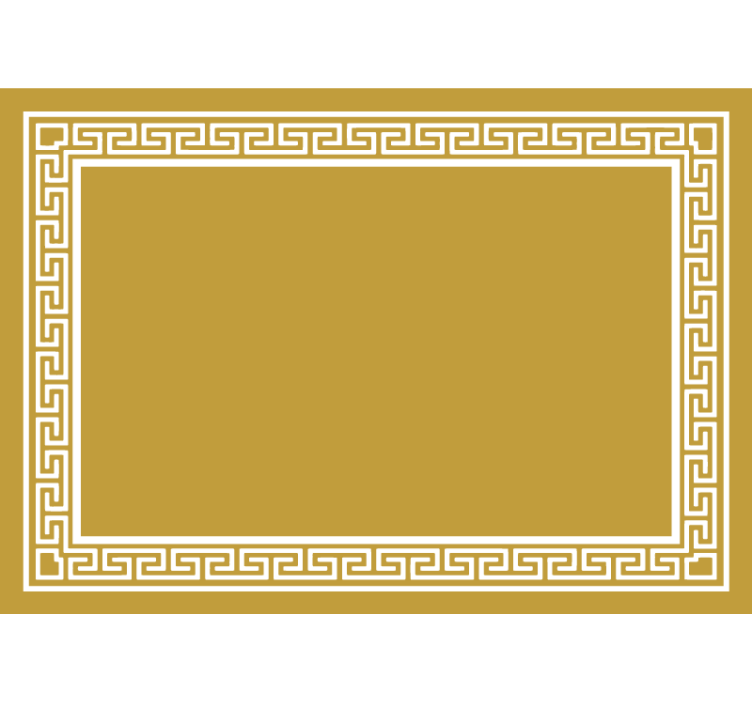 Yellow roller blind with greek design - TenStickers