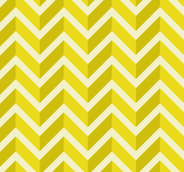 Yellow roller blind with geometric arrow pattern - TenStickers