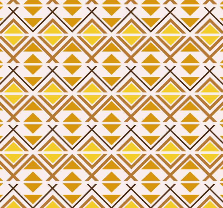Yellow roller blind with geometric pattern design - TenStickers