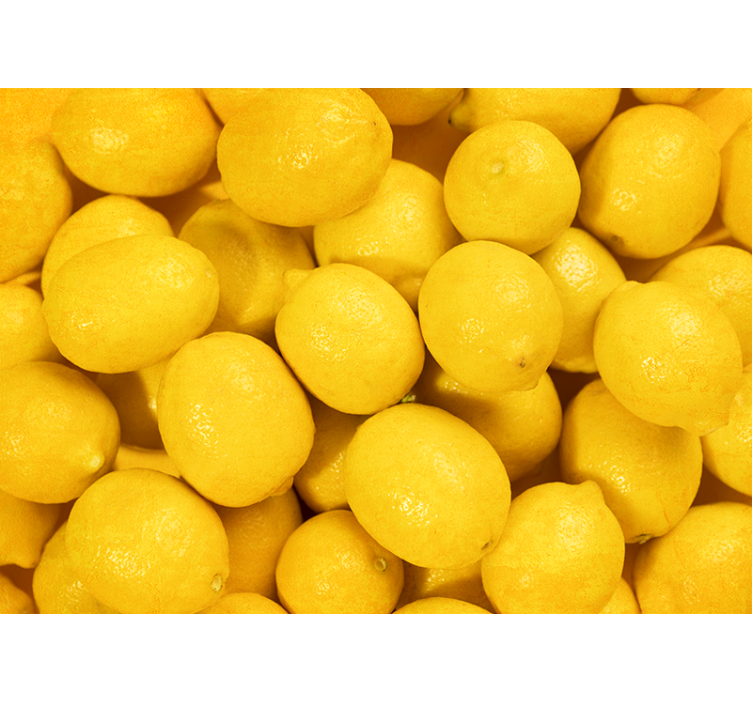 Yellow roller blind with lemons design - TenStickers