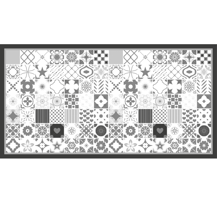 Gray roller blind with "trujillo" gray tiles - TenStickers