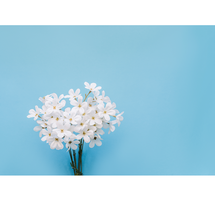 Blue roller blind jazmin blue pattern - TenStickers