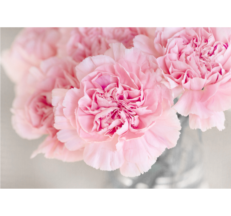 Living room roller blind with pink clovers on grey - TenStickers
