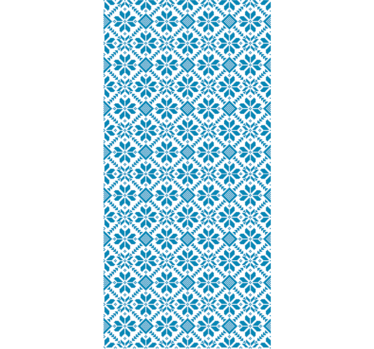 Blue tile motif blue roller blind - TenStickers