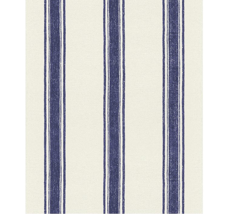 Blue roller blind with navy blue vertical lines - TenStickers