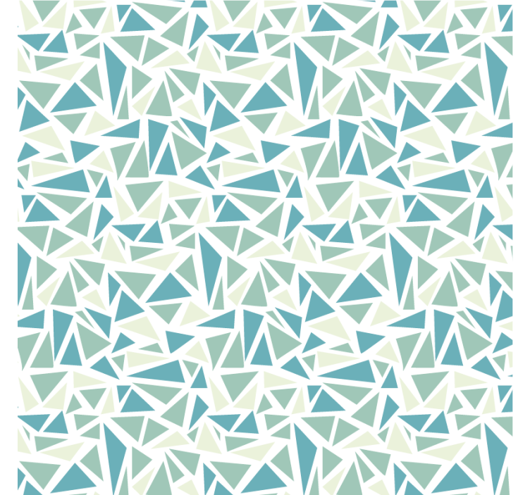 Blue roller blind with green retro mosaic pattern - TenStickers