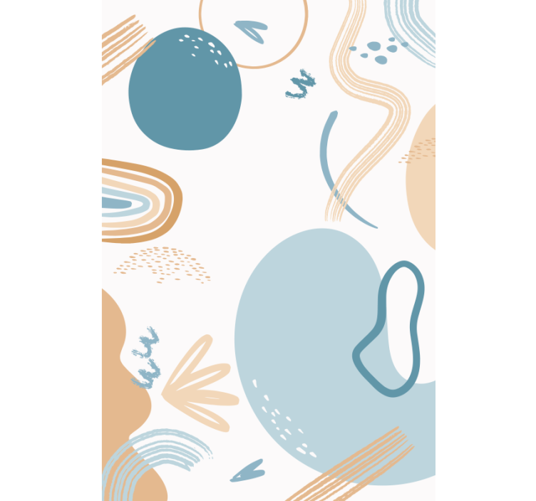 Blue roller blind with abstract wave designs - TenStickers
