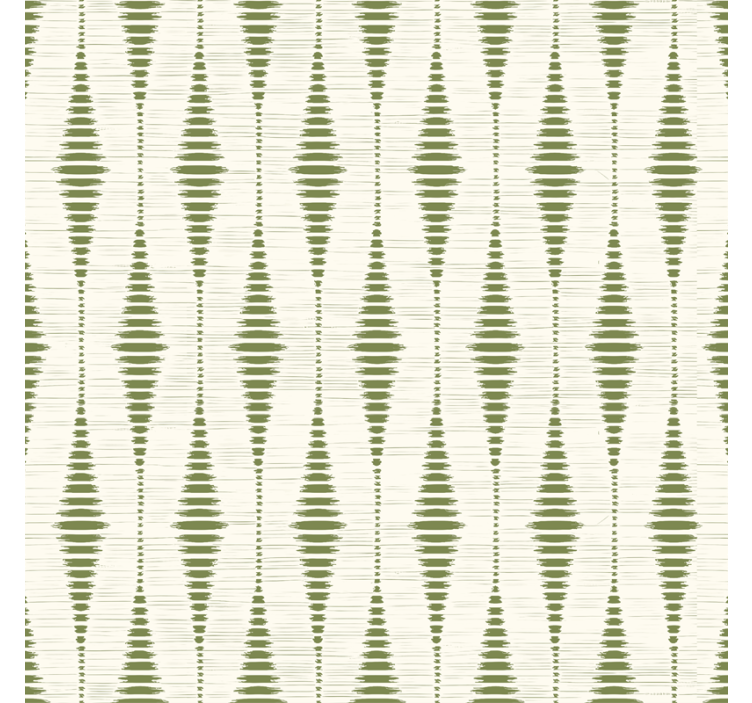 Modern roller blind in moss green rabaul ikat - TenStickers