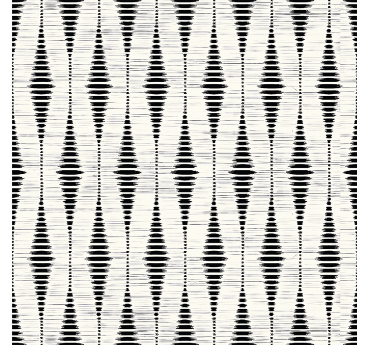 Modern roller blind black rabaul ikat design - TenStickers
