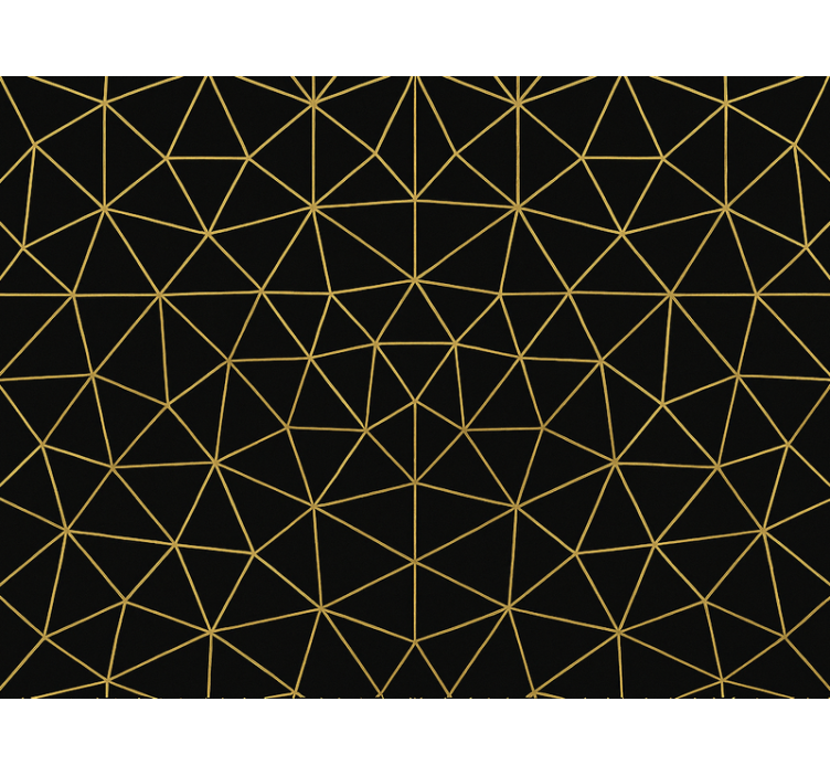 Modern roller blind midnight gold geometric design - TenStickers