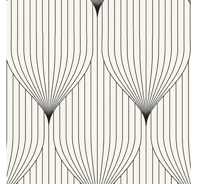 Modern roller blind with symmetric deco feather - TenStickers