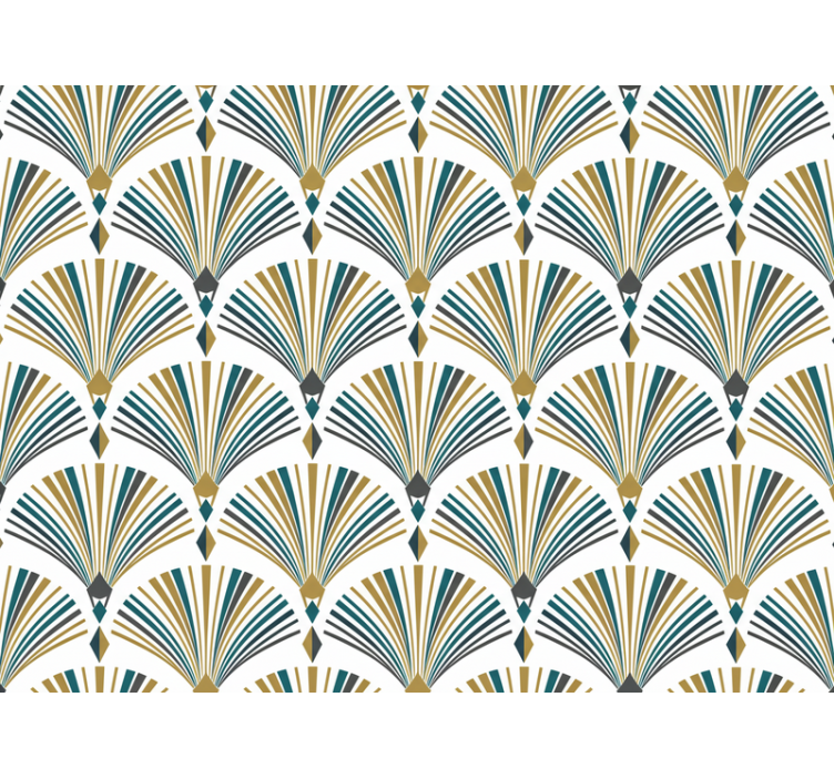 Modern roller blind vintage gatsby fan mural - TenStickers