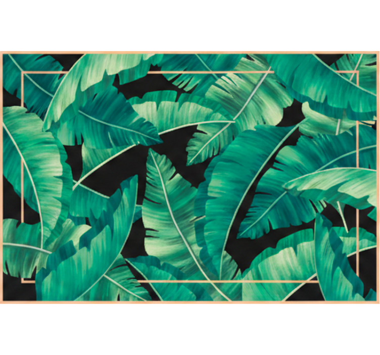 Green roller blind with dark green leaves - TenStickers