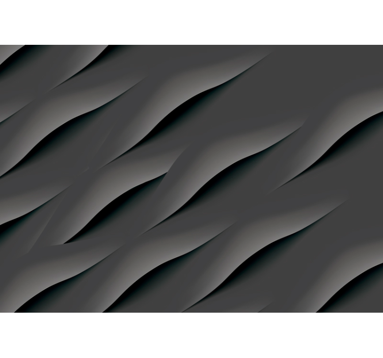 Gray roller blind abstract grey wave patterns - TenStickers