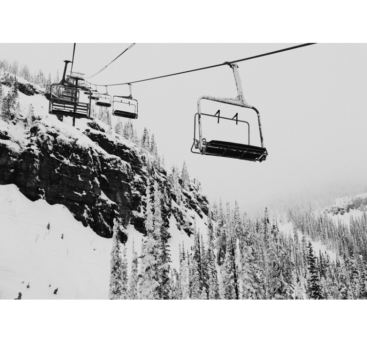 Gray roller blind inspired by cable car gray scale - TenStickers