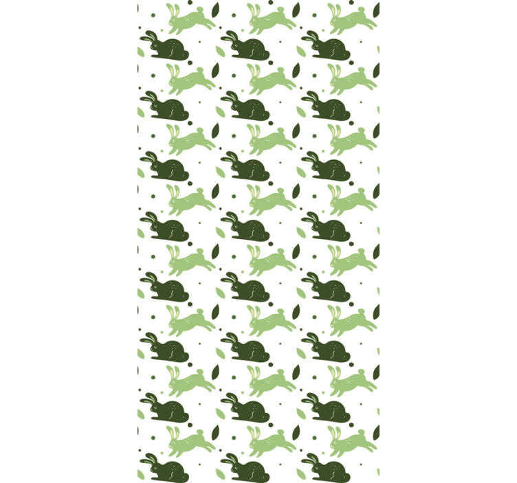 Green rabbits Nordic blind - TenStickers
