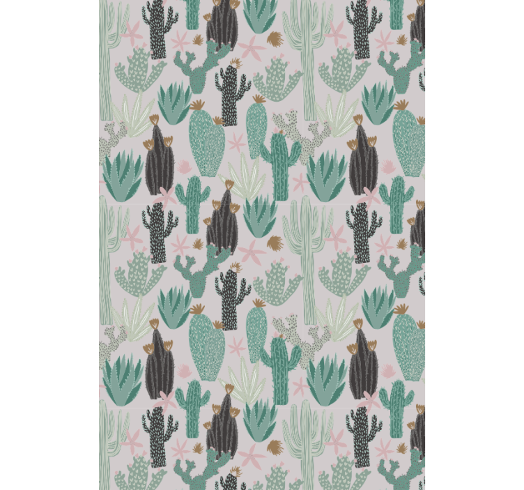 Nordic Cactus pattern blind - TenStickers