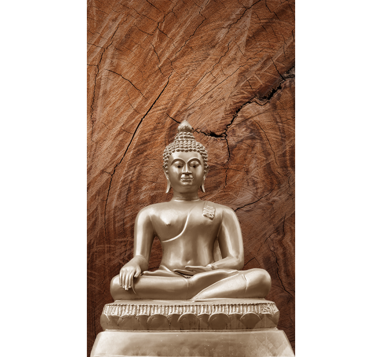Wooden Buddha Zen brown blind - TenStickers