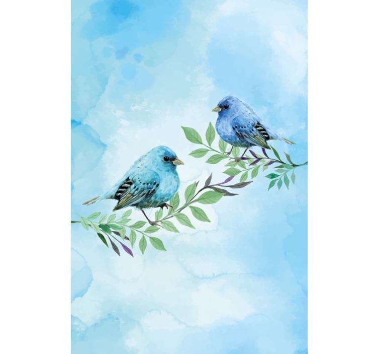 Perched Songbirds animal roller blind - TenStickers