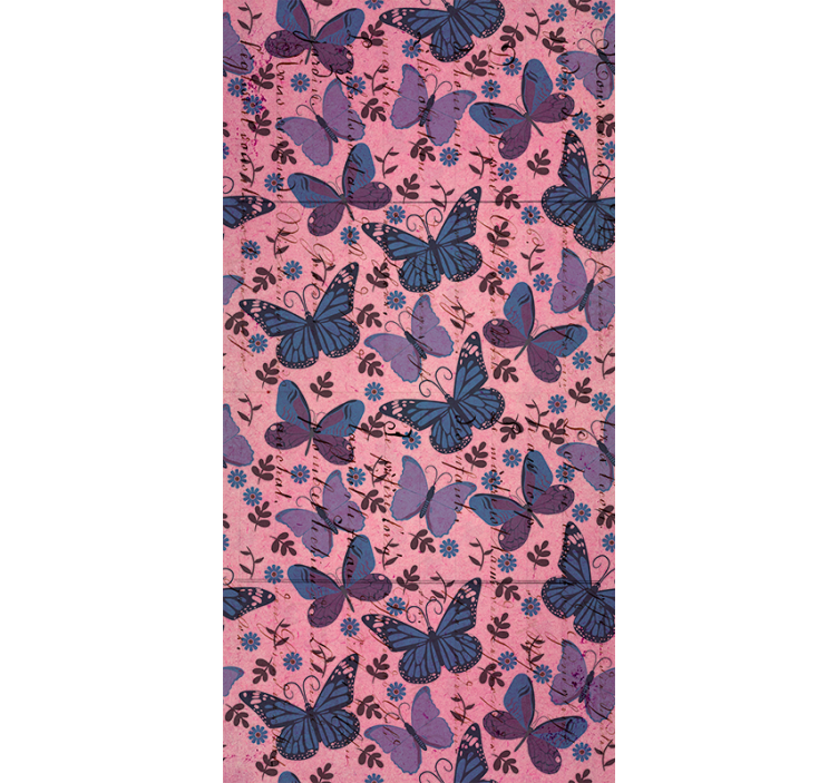 Pink Backround butterfly roller blind - TenStickers