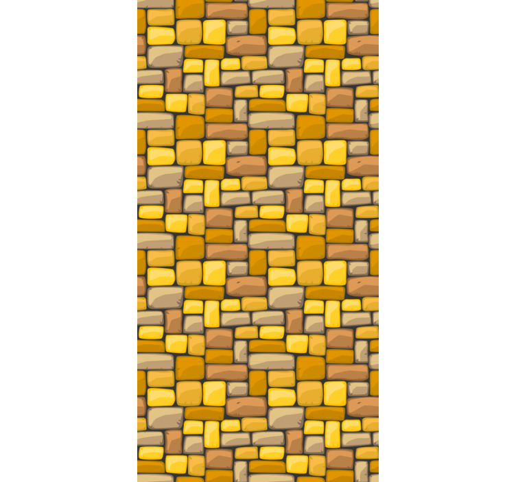 Golden drawn stones Textures and patterns blind - TenStickers
