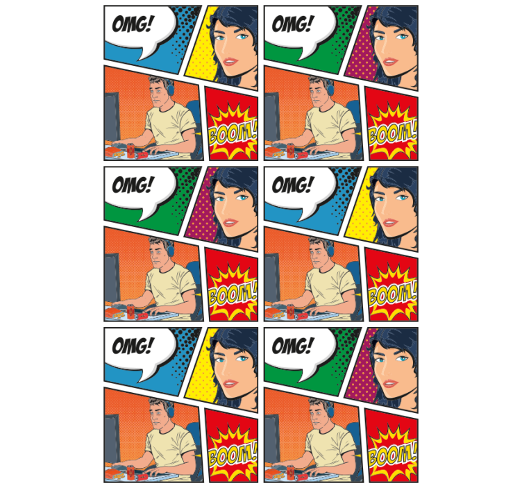 Gamer fun Geek roller blind - TenStickers
