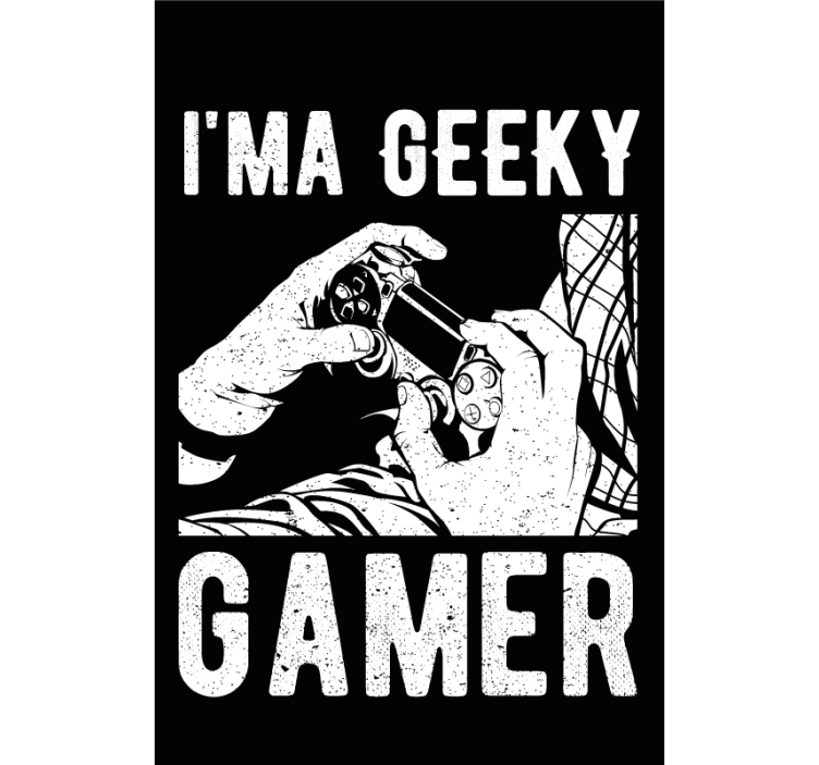 Geeky gamer black roller blind - TenStickers