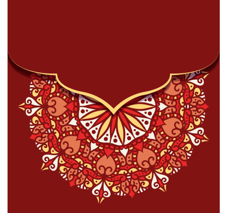 luxury colorful mandala Living room blind - TenStickers