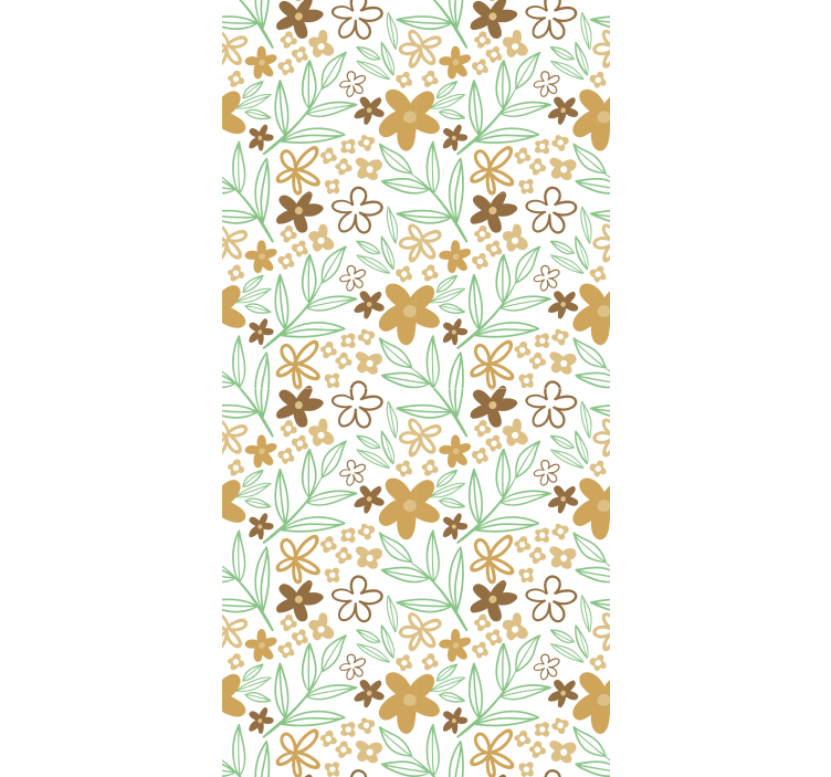Floral Motif Design flowers and plants roller blind - TenStickers