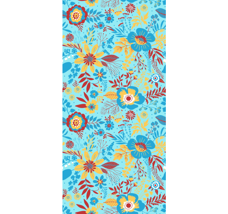Botanical Pattern Display flower roller blind - TenStickers