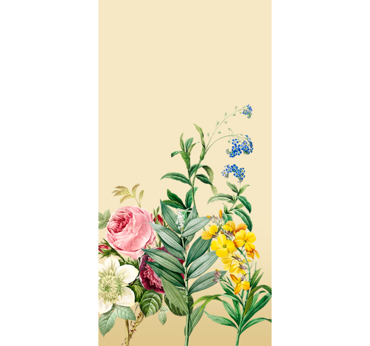 Lush Floral Arrangement flowers and plants roller blind - TenStickers
