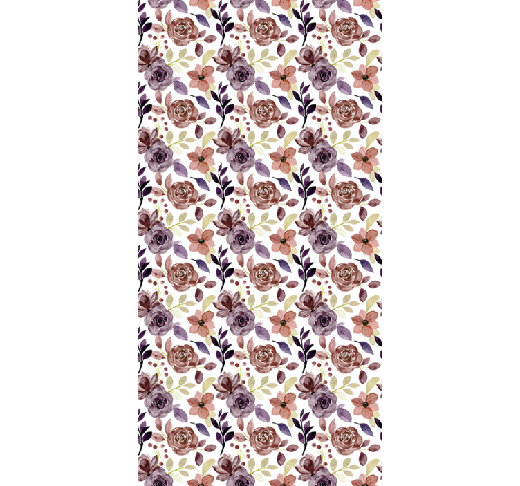 Flower roller blind with rose and floral design - TenStickers