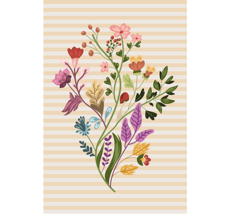 Floral Arrangement flowers and plants roller blind - TenStickers